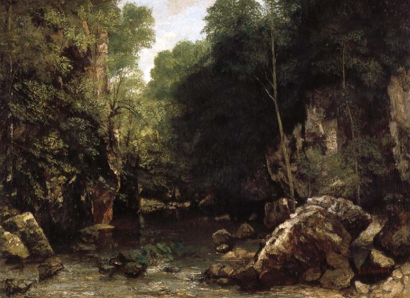 Gustave Courbet The Shaded Stream oil painting picture